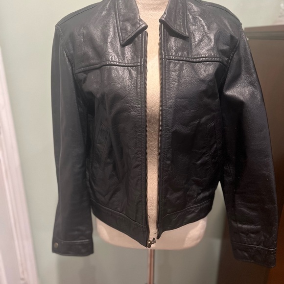 Wilson Black Leather Jacket - Picture 5 of 9